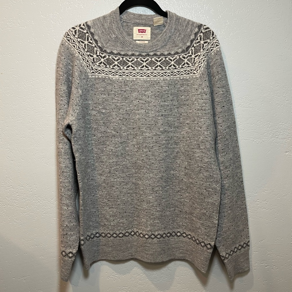 Levi’s Men's Gray Patterned Sweater